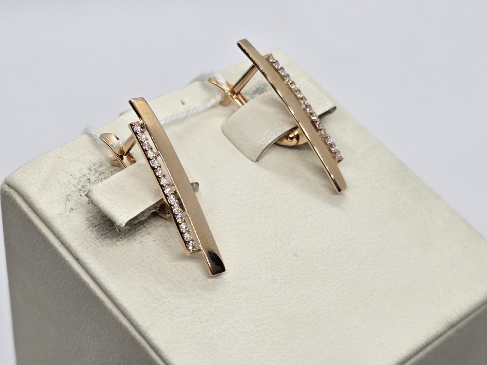 СЕРЬГИ С КАМНЯМИ (Au 585)