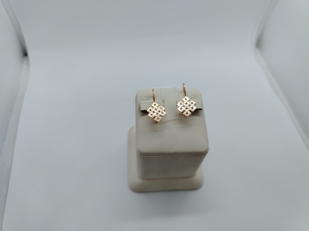 СЕРЬГИ ПЕТЕЛЬКА без камня (Au 585)