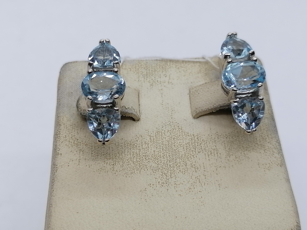 СКМИ585 СЕРЬГИ С КАМНЯМИ (Au 585)