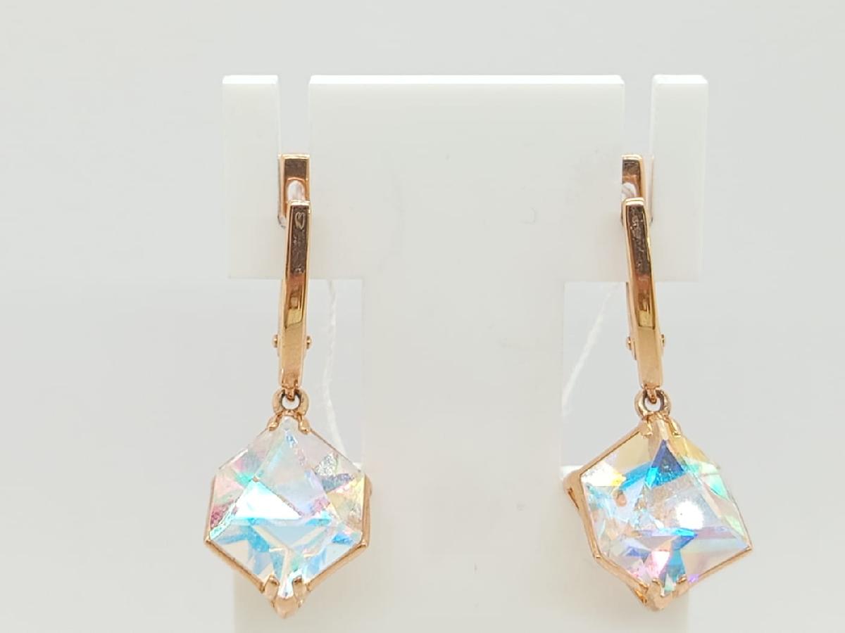 СЕРЬГИ С КАМНЕМ (Au 585)