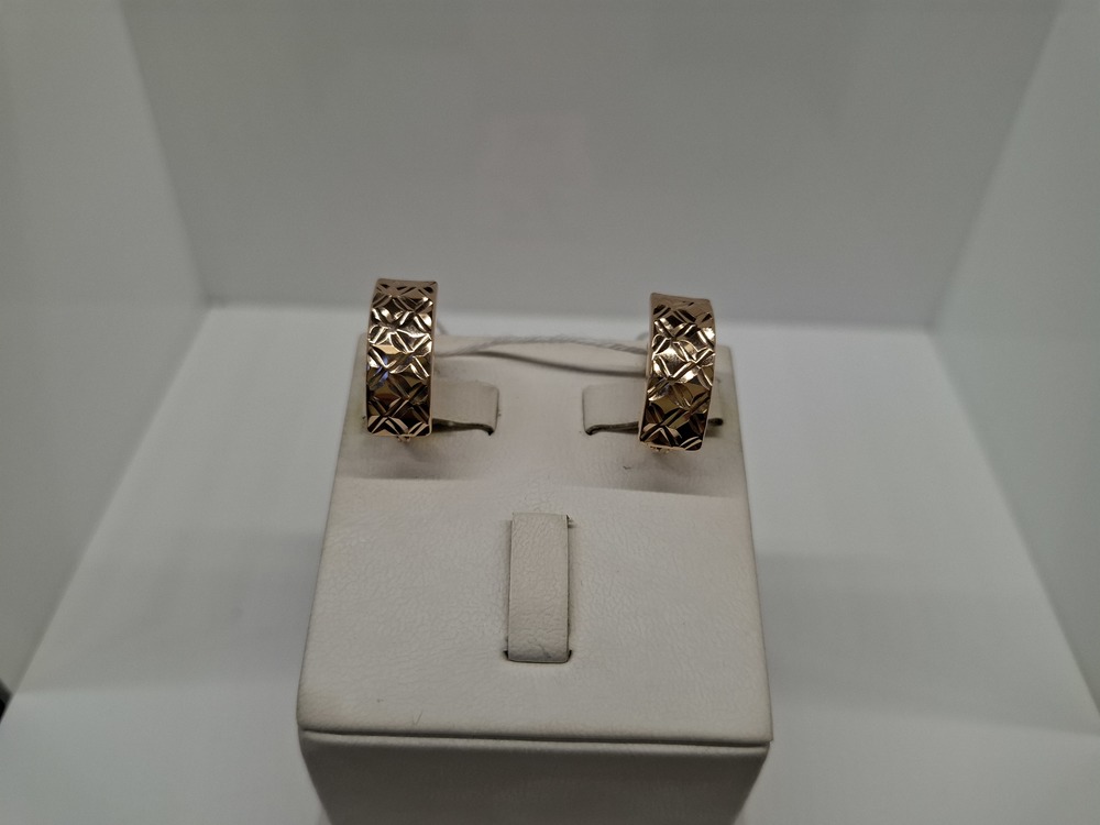 СБКМ585 СЕРЬГИ БЕЗ КАМНЯ (Au 585)