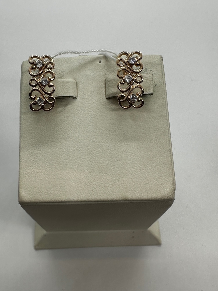 СКМИ585 СЕРЬГИ С КАМНЯМИ (Au 585)