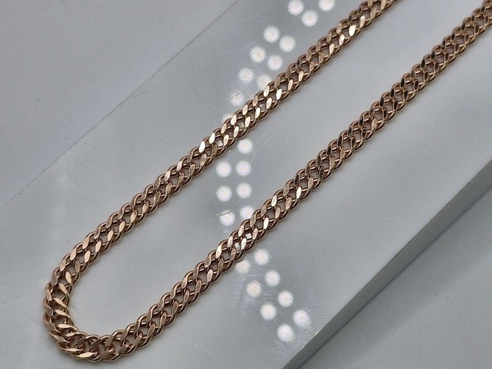 ЦЕПЬ ПУСТОТЕЛАЯ Ромб двойной (Au 585)