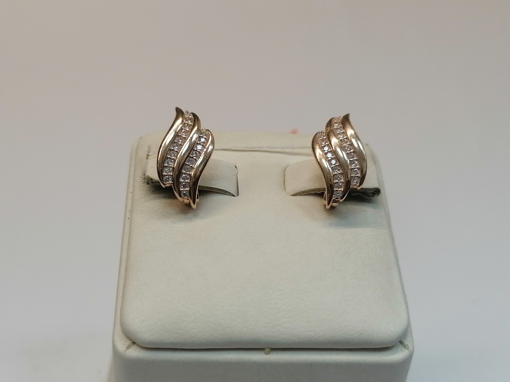 СКМИ585 СЕРЬГИ С КАМНЯМИ (Au 585)