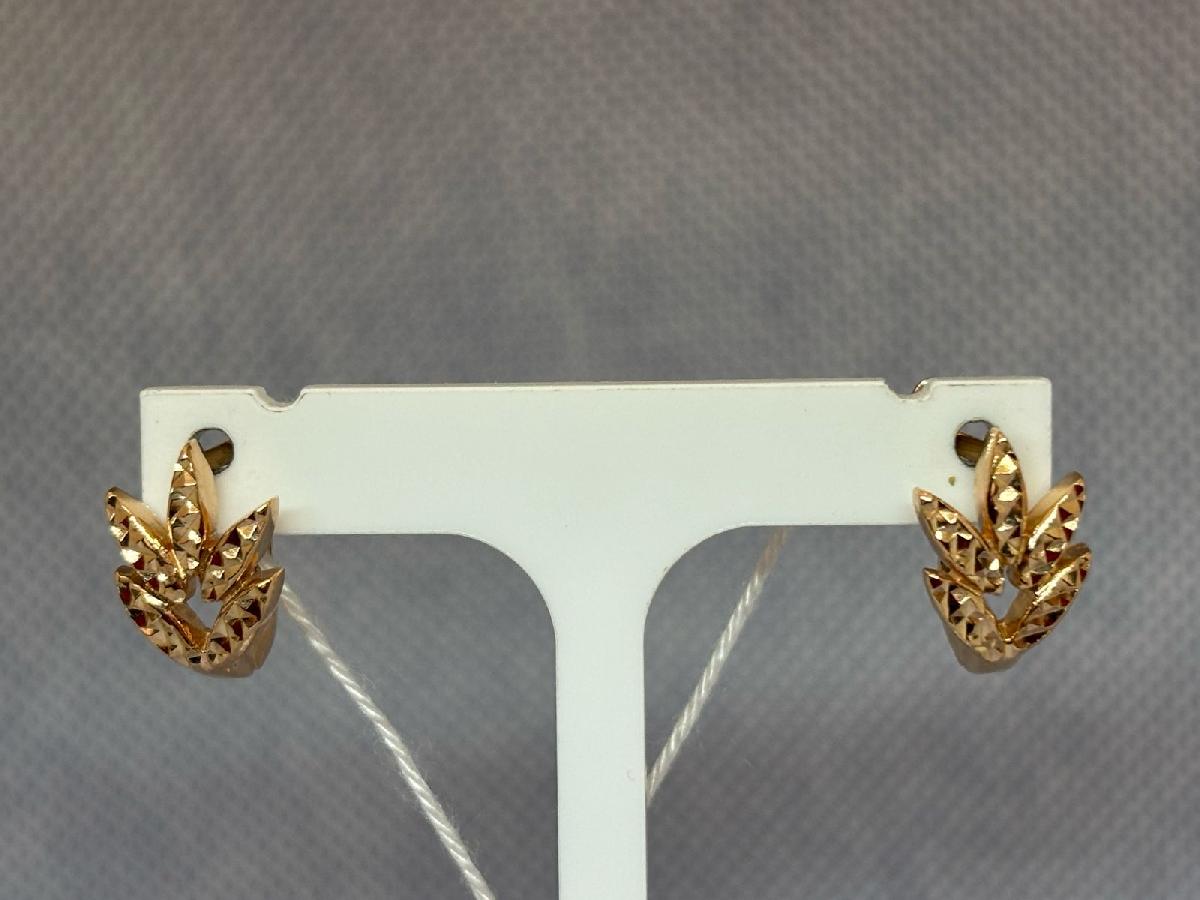 СБКМ585 СЕРЬГИ БЕЗ КАМНЯ (Au 585)