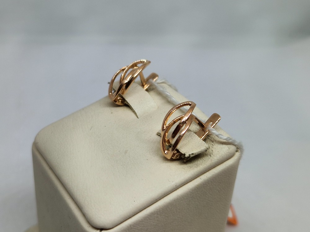 СБКМ585 СЕРЬГИ БЕЗ КАМНЯ (Au 585)