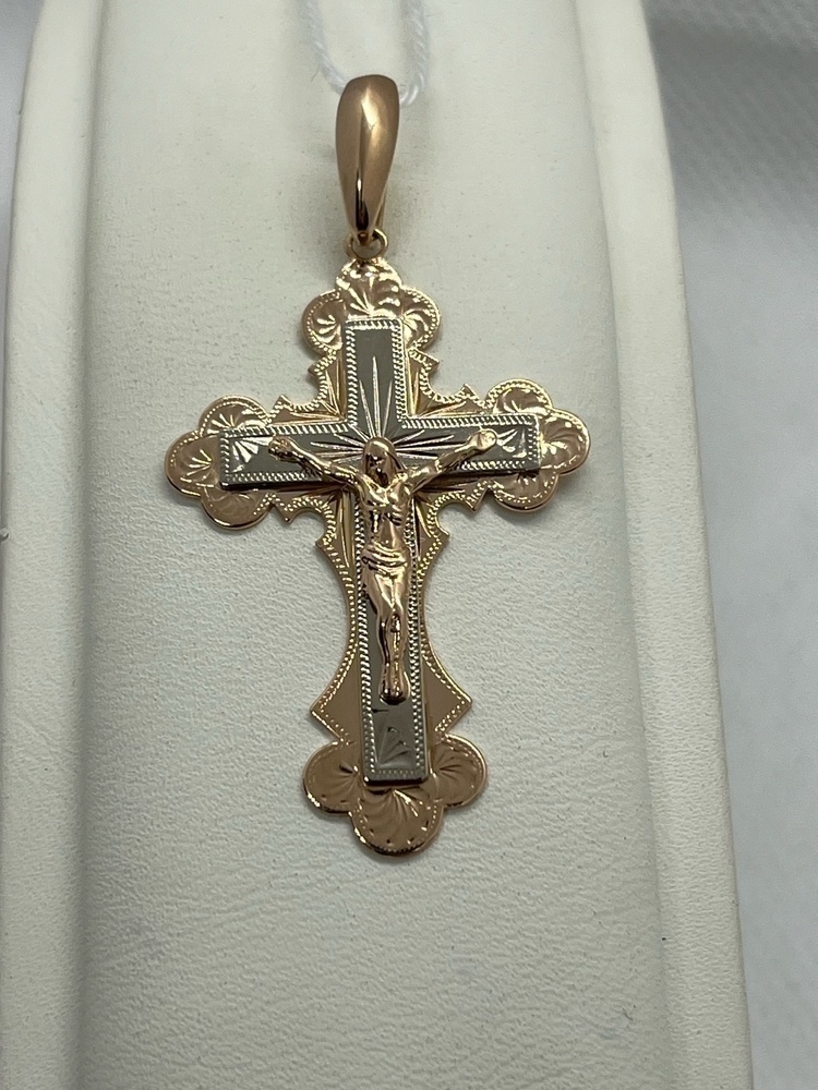ПОДКБК585 ПОДВЕСКА КРЕСТ БЕЗ КАМНЯ (Au 585)