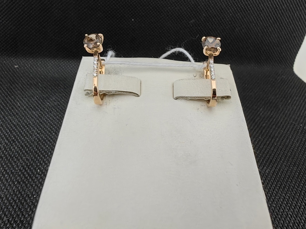 СКМИ585 СЕРЬГИ С КАМНЯМИ (Au 585)
