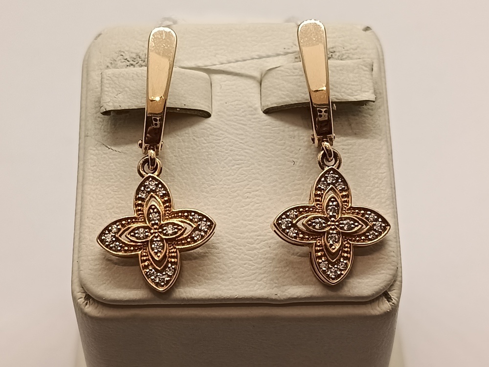 СЕРЬГИ С КАМНЯМИ (Au 585)