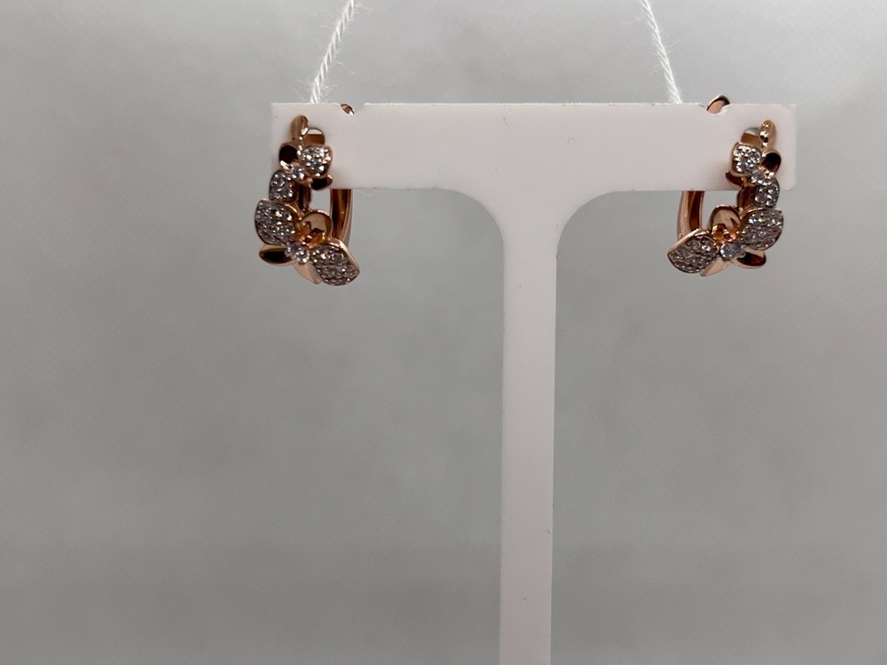 СКМИ585 СЕРЬГИ С КАМНЯМИ (Au 585)