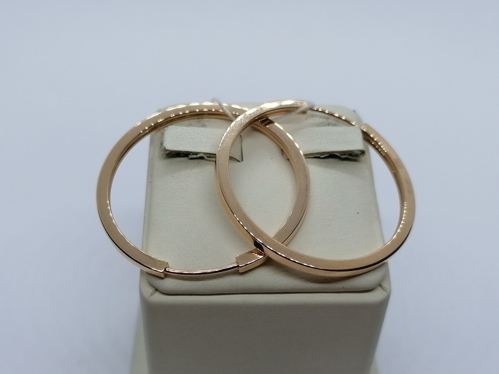 021082 СЕРЬГИ КОНГО широкие (Au 585)