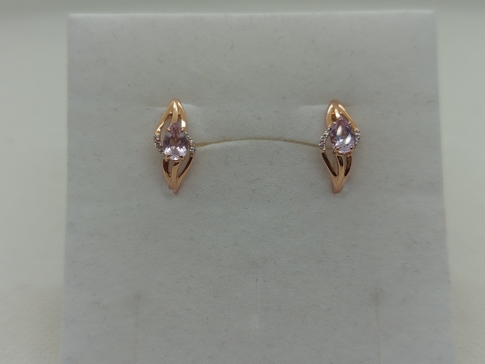 СКМИ585 СЕРЬГИ С КАМНЯМИ (Au 585)