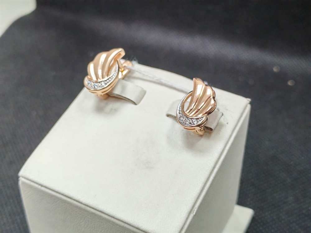 СКМИ585 СЕРЬГИ С КАМНЯМИ (Au 585)