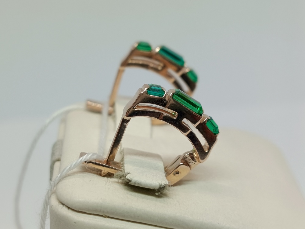 СКМИ585 СЕРЬГИ С КАМНЯМИ (Au 585)