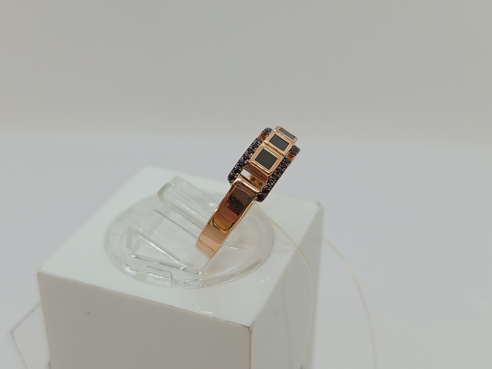 КОЛЬЦО ПЕЧАТКА с камнями (Au 585)