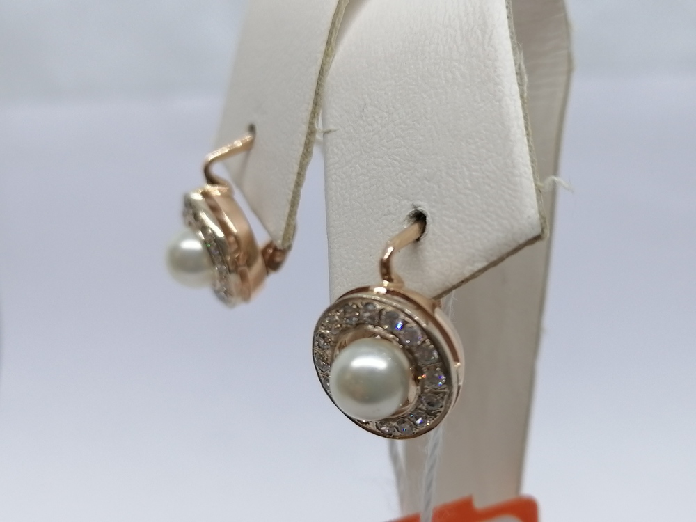 СКМИ585 СЕРЬГИ С КАМНЯМИ (Au 585)