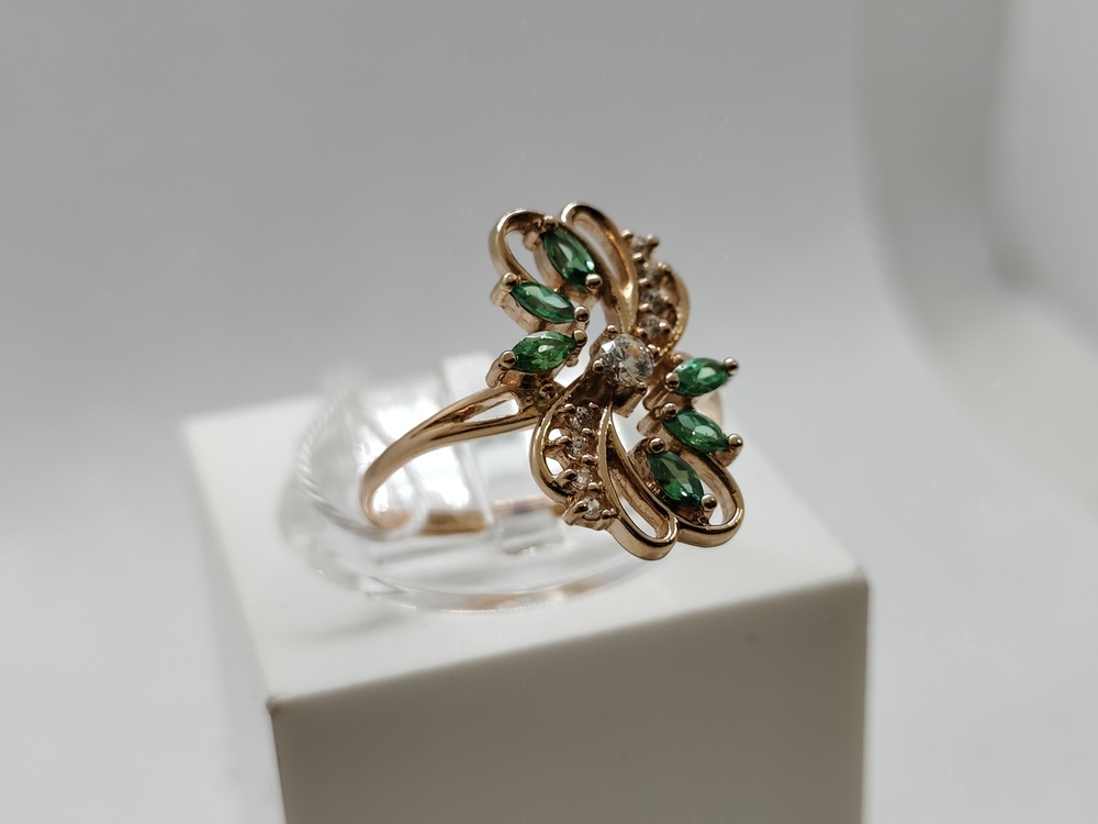 КОЛКМИ585 КОЛЬЦО С КАМНЯМИ (Au 585)