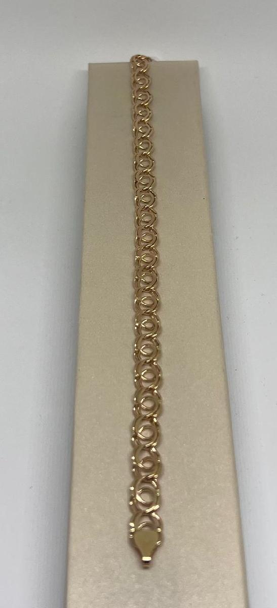 БЛБ585 БРАСЛЕТ ПОЛНОВЕСНЫЙ Бисмарк (Au 585)