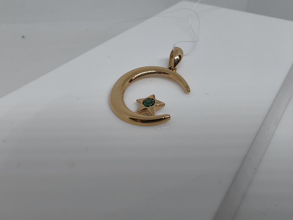 ПОДВЕСКА ПОЛУМЕСЯЦ с камнем (Au 585)