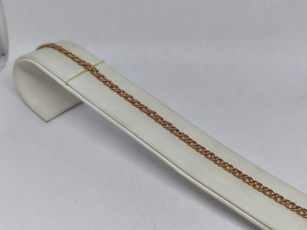 БРАСЛЕТ ПУСТОТЕЛЫЙ Ромб двойной Au 585