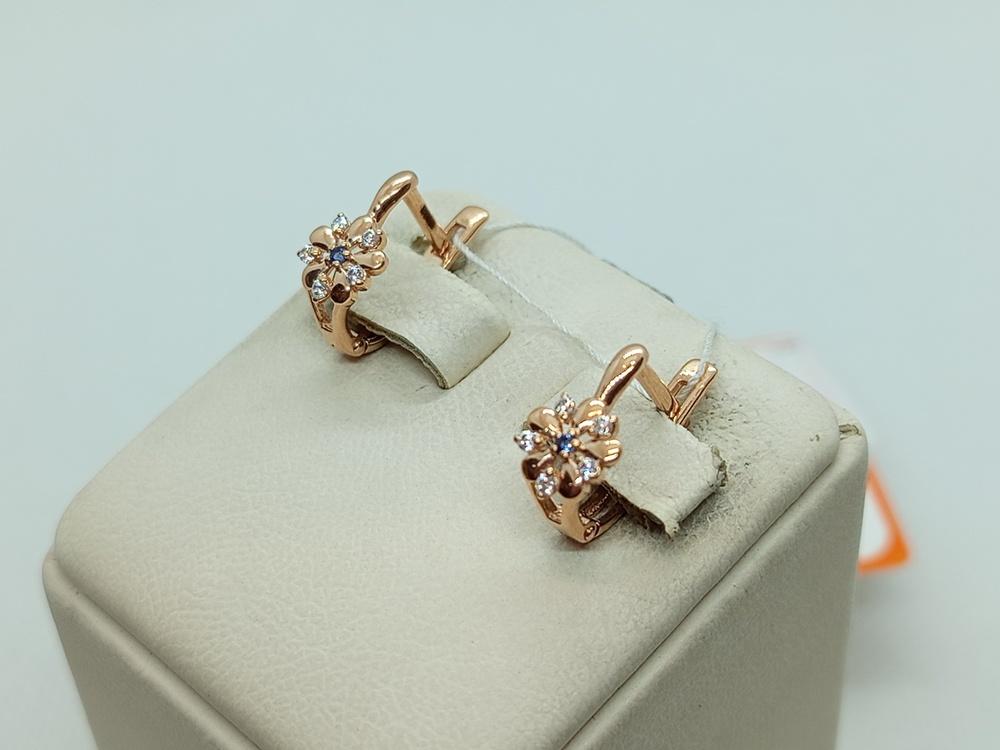 СКМИ585 СЕРЬГИ С КАМНЯМИ (Au 585)