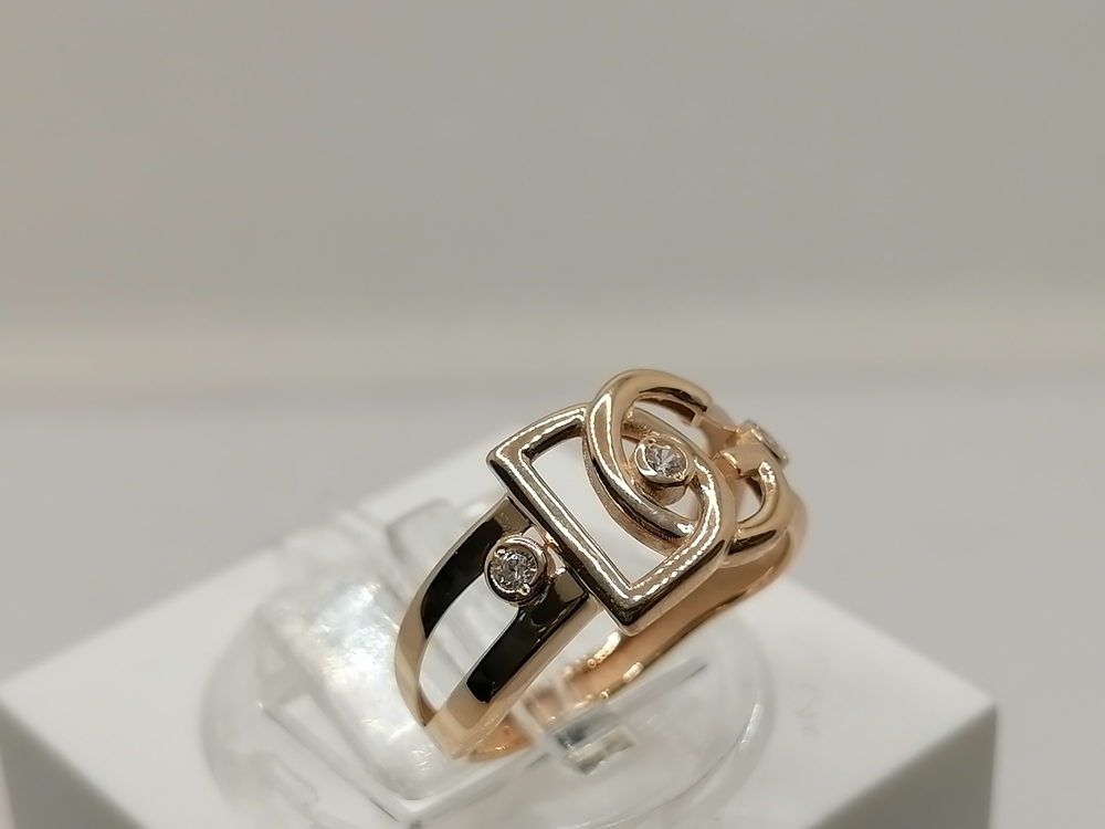 КОЛЬЦО С КАМНЯМИ (Au 585)