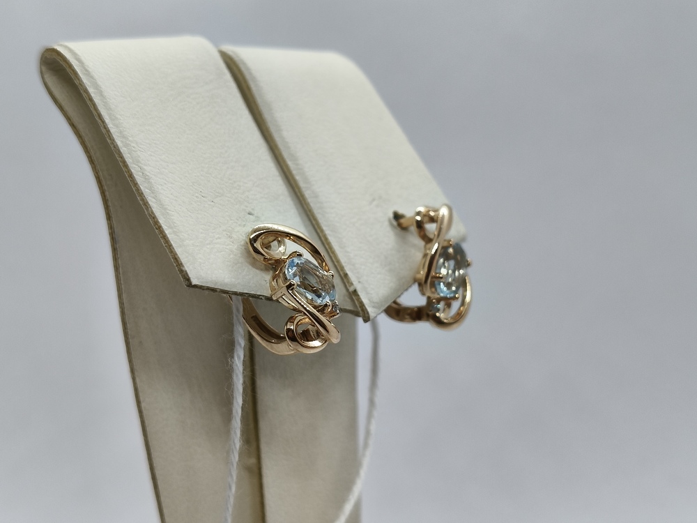 СКМИ585 СЕРЬГИ С КАМНЯМИ (Au 585)