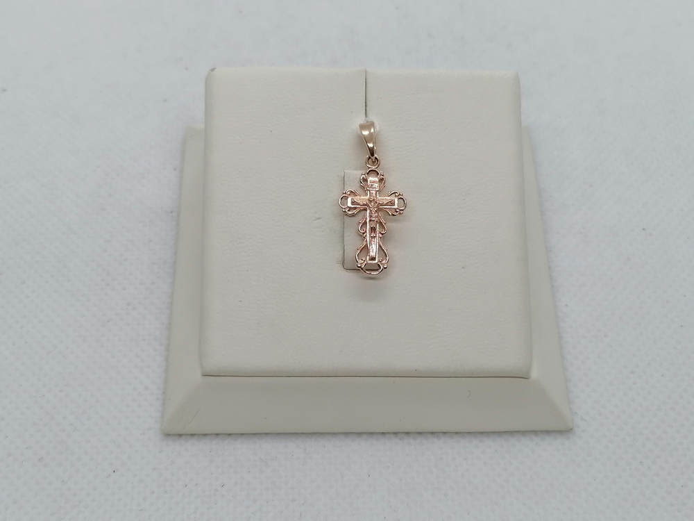 ПОДКБК585 ПОДВЕСКА КРЕСТ БЕЗ КАМНЯ (Au 585)