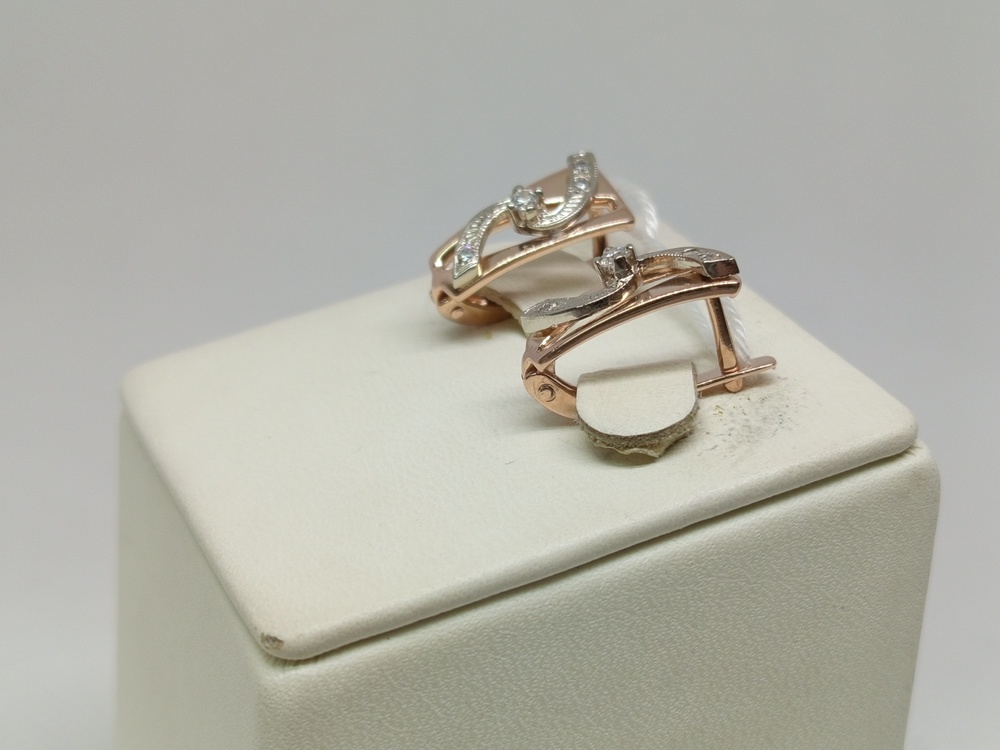 СКМИ585 СЕРЬГИ С КАМНЯМИ (Au 585)