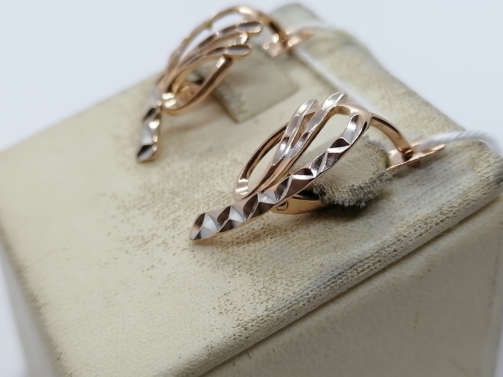 СБКМ585 СЕРЬГИ БЕЗ КАМНЯ (Au 585)