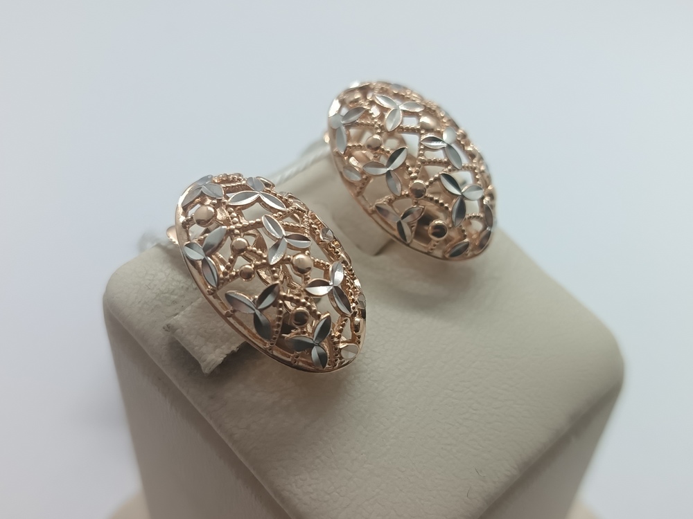 СБКМ585 СЕРЬГИ БЕЗ КАМНЯ (Au 585)