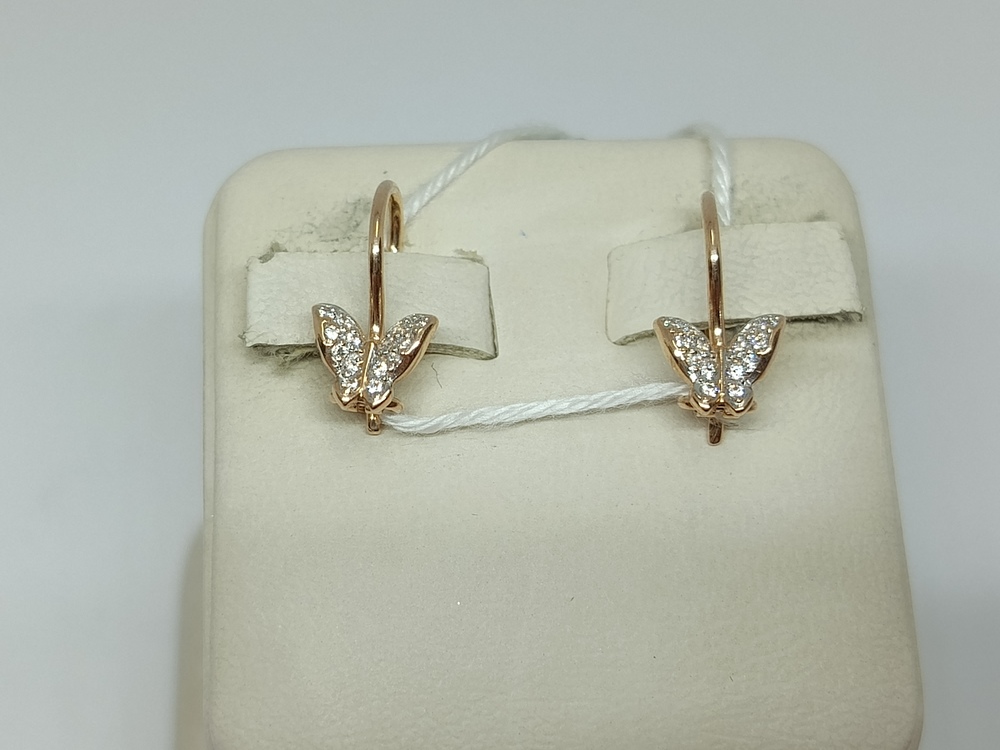 СКМИ585 СЕРЬГИ С КАМНЯМИ (Au 585)