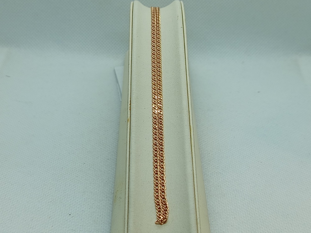 ЦЕПЬ ПУСТОТЕЛАЯ Ромб двойной (Au 585)