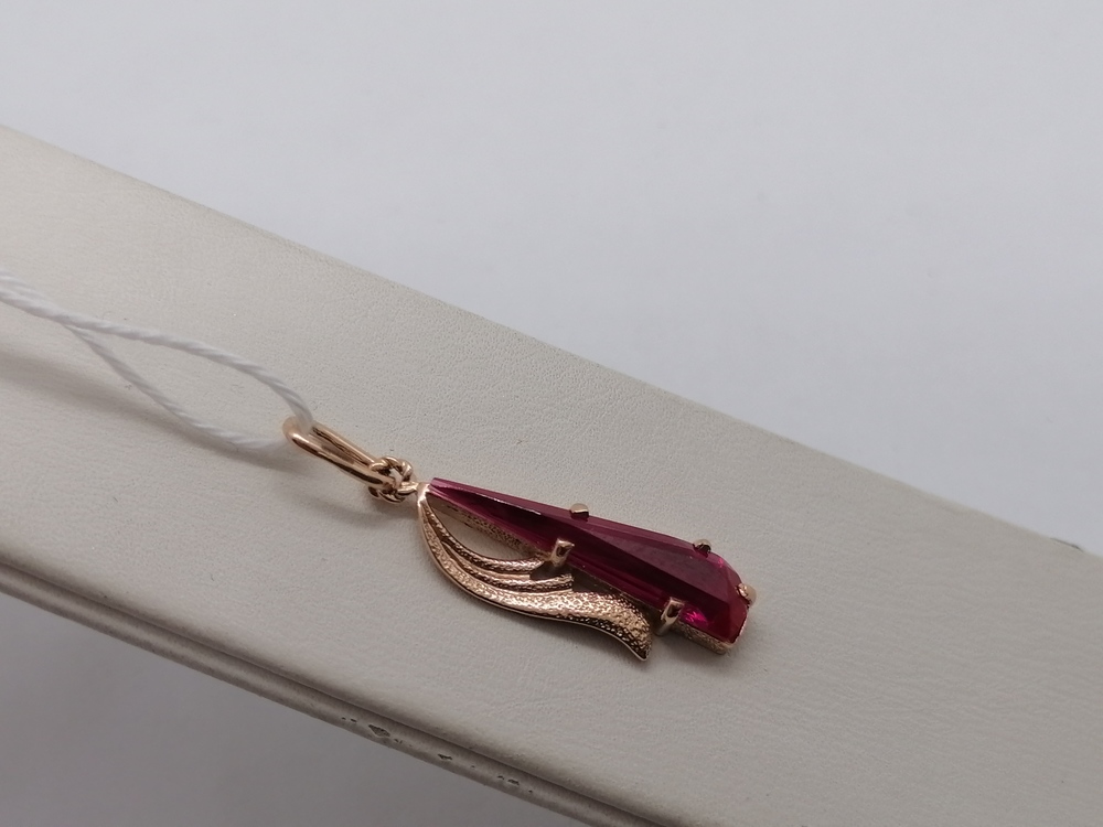 ПОДКМ585 ПОДВЕСКА С КАМНЕМ (Au 585)