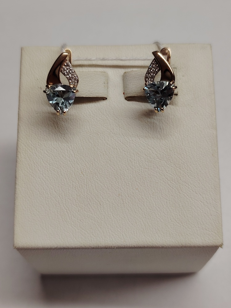 СКМИ585 СЕРЬГИ С КАМНЯМИ (Au 585)