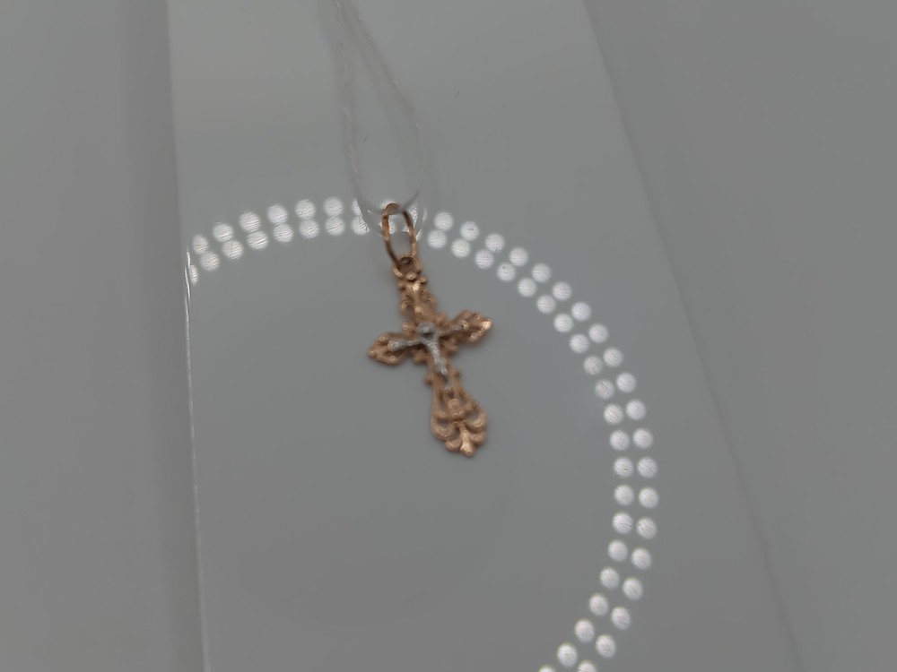 ПОДКБК585 ПОДВЕСКА КРЕСТ БЕЗ КАМНЯ (Au 585)