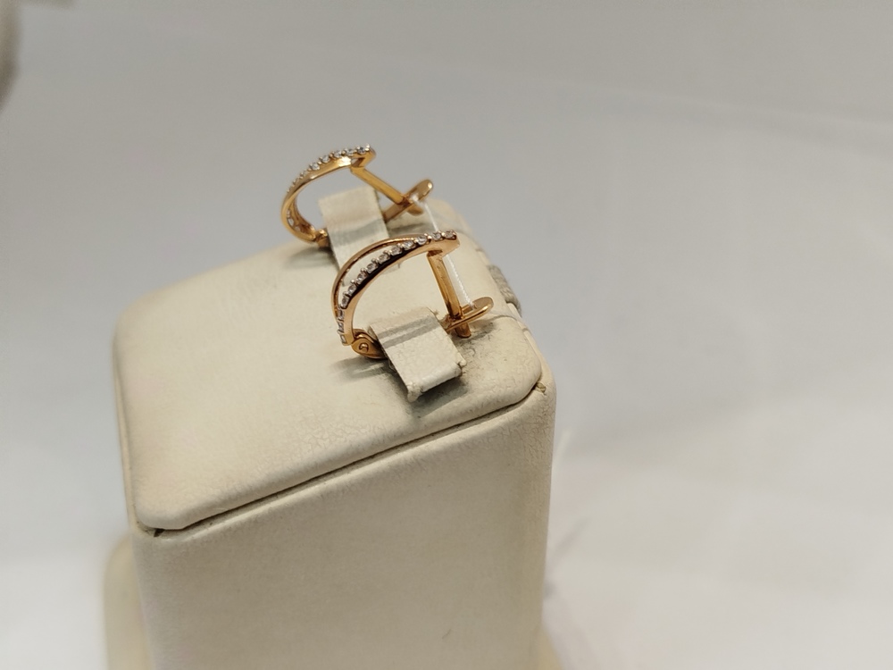 СКМИ585 СЕРЬГИ С КАМНЯМИ (Au 585)