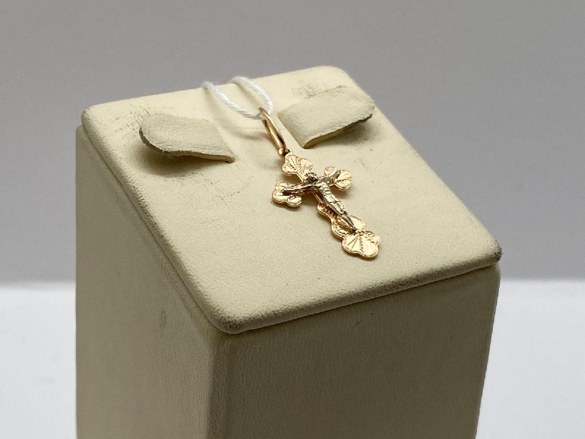 ПОДКБК585 ПОДВЕСКА КРЕСТ БЕЗ КАМНЯ (Au 585)