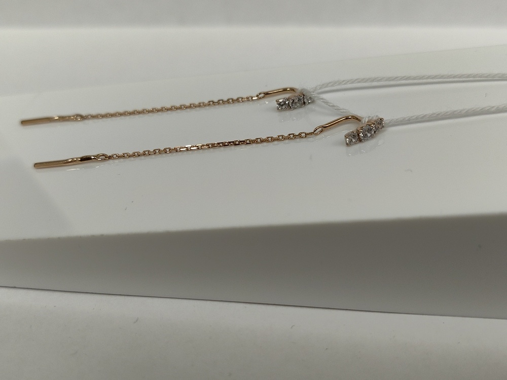 СКМИ585 СЕРЬГИ С КАМНЯМИ (Au 585)