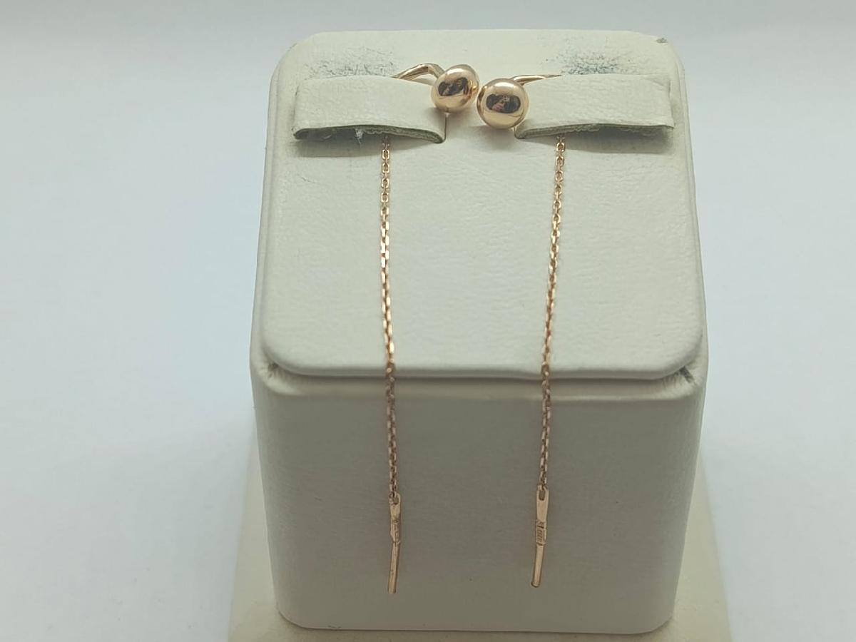 СЕРЬГИ ПРОДЕВКИ без камня (Au 585)