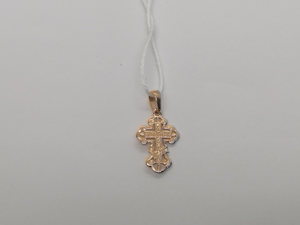 ПОДКБК585 ПОДВЕСКА КРЕСТ БЕЗ КАМНЯ (Au 585)