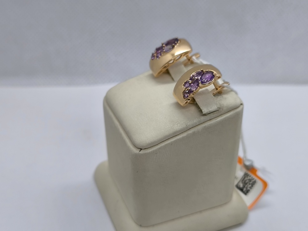 СКМИ585 СЕРЬГИ С КАМНЯМИ (Au 585)