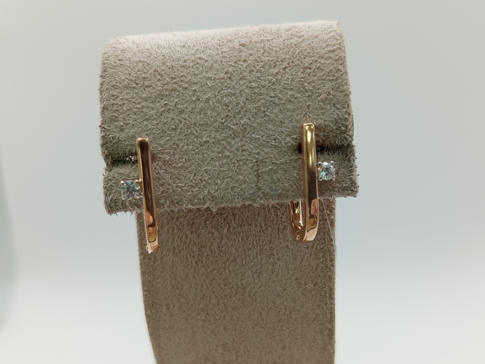 СЕРЬГИ С КАМНЕМ (Au 585)