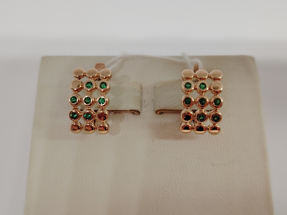 СКМИ585 СЕРЬГИ С КАМНЯМИ (Au 585)