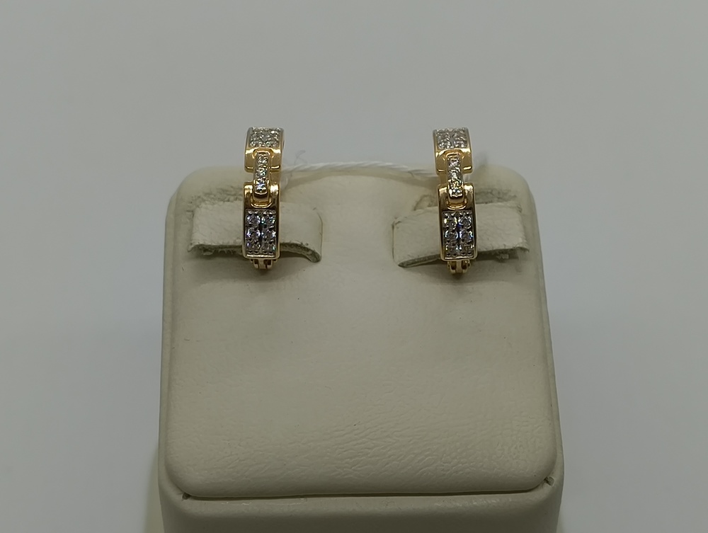 СКМИ585 СЕРЬГИ С КАМНЯМИ (Au 585)