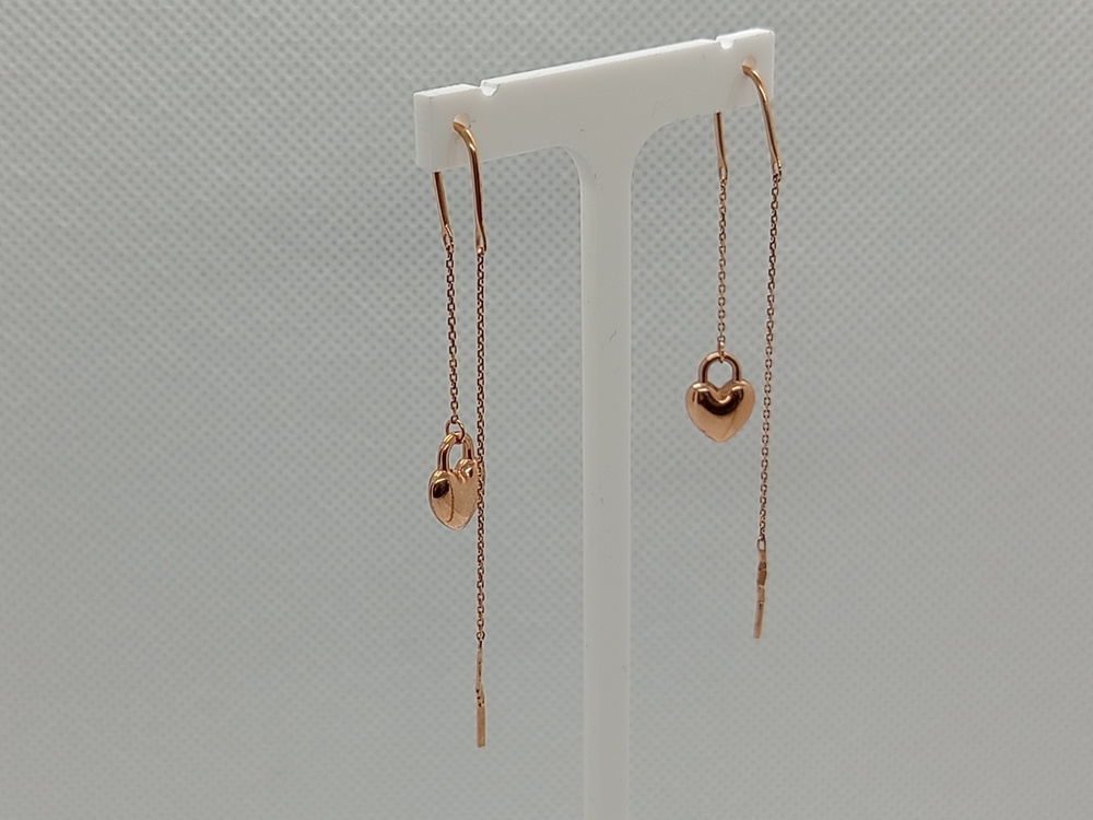 СЕРЬГИ ПРОДЕВКИ с камнем (Au 585)