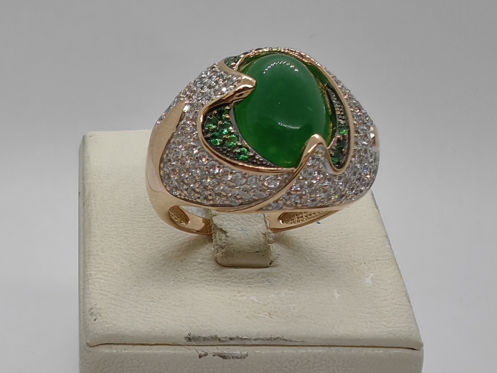 КОЛЬЦО С КАМНЯМИ (Au 585)