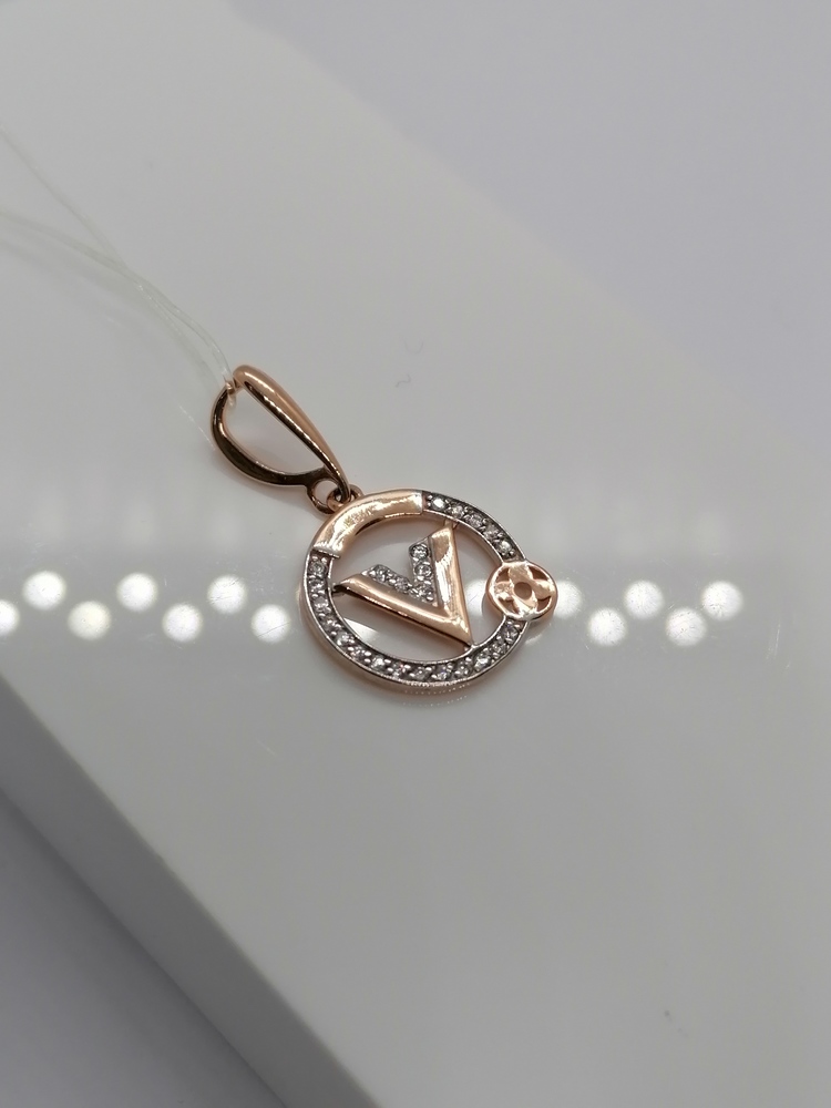 п1442 ПОДВЕСКА С КАМНЯМИ (Au 585)