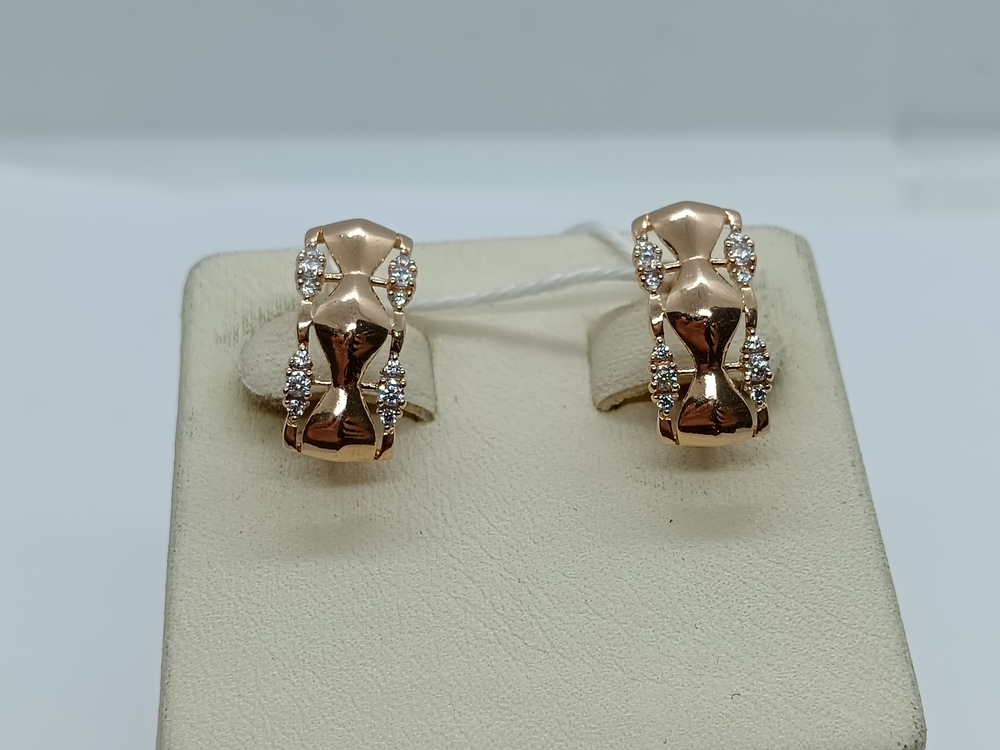 СКМИ585 СЕРЬГИ С КАМНЯМИ (Au 585)