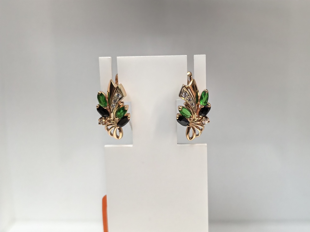 СЕРЬГИ С КАМНЯМИ (Au 585)